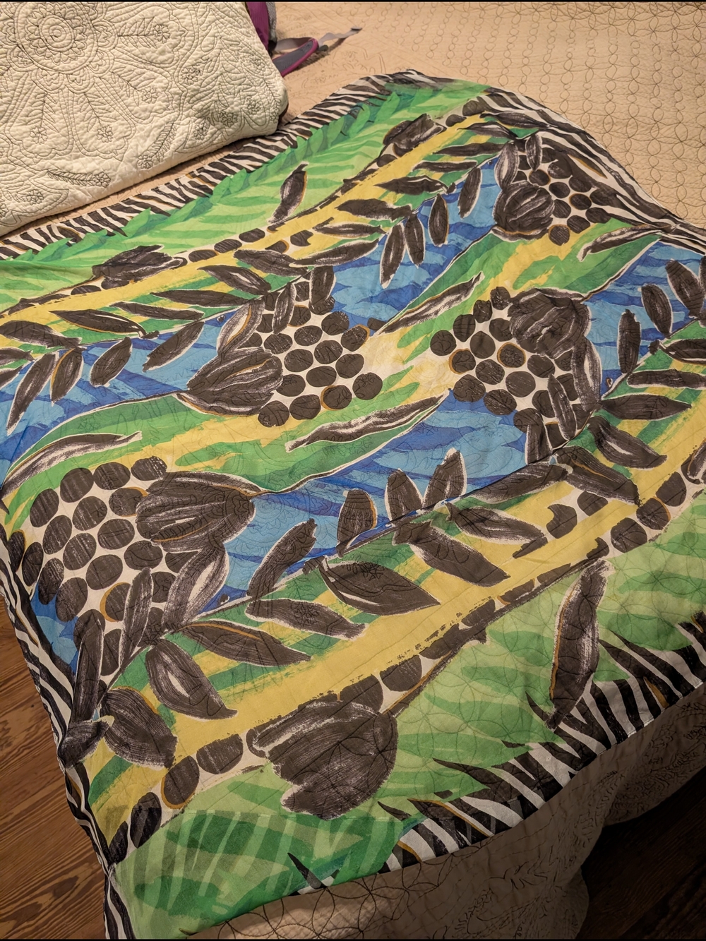 Chico's 100% Silk Scarf, Vibrant And Tropical.
